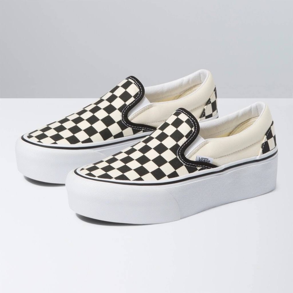 Vans Womens Classic Checkered slip on Stackform - Picture 2 of 7